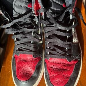 Jordan Black and Red Athletic Sneakers